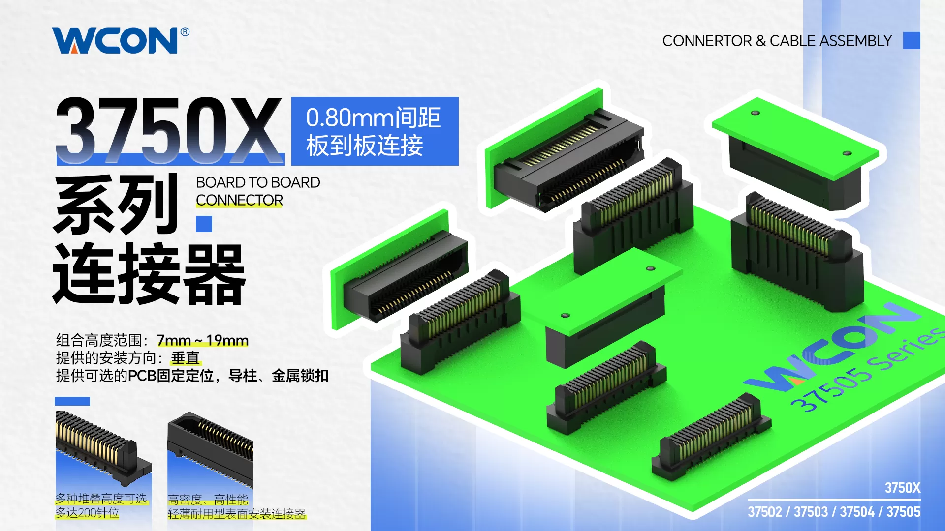 3750X系列双排板到板九游（中国）：56Gbps高速工业级精密连接解决方案